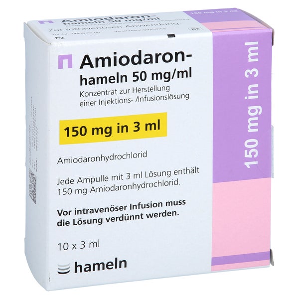 AMIODARON-hameln 50 mg/ml Injektionslösung 10X3 ml