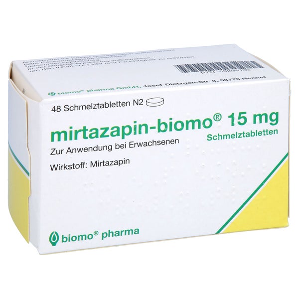 Mirtazapin-biomo 15 mg Schmelztabletten 48 St