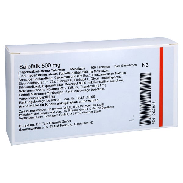 SALOFALK 500 mg magensaftresistente Tabletten 300 St
