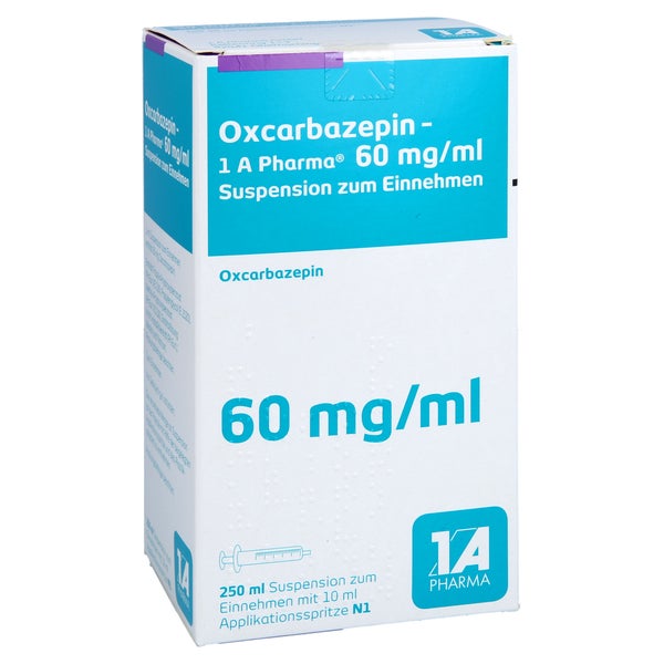 OXCARBAZEPIN-1A Pharma 60 mg/ml Suspension z.Einn. 250 ml