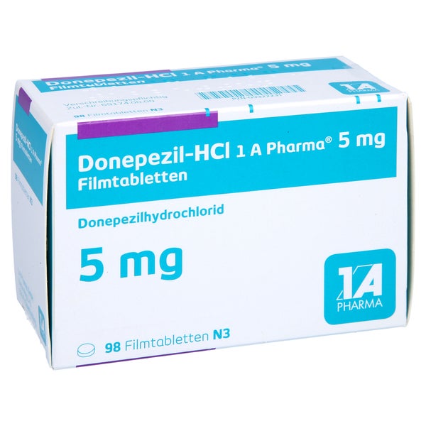 DONEPEZIL-HCL-1A Pharma 5 mg Filmtabletten 98 St