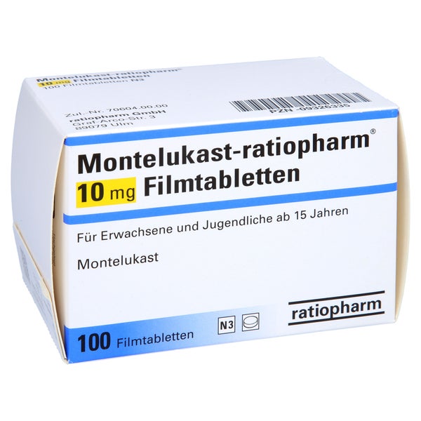 MONTELUKAST-ratiopharm 10 mg Filmtabletten 100 St