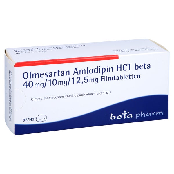 OLMESARTAN Amlodipin HCT beta 40mg/10mg/12,5mg FTA 98 St