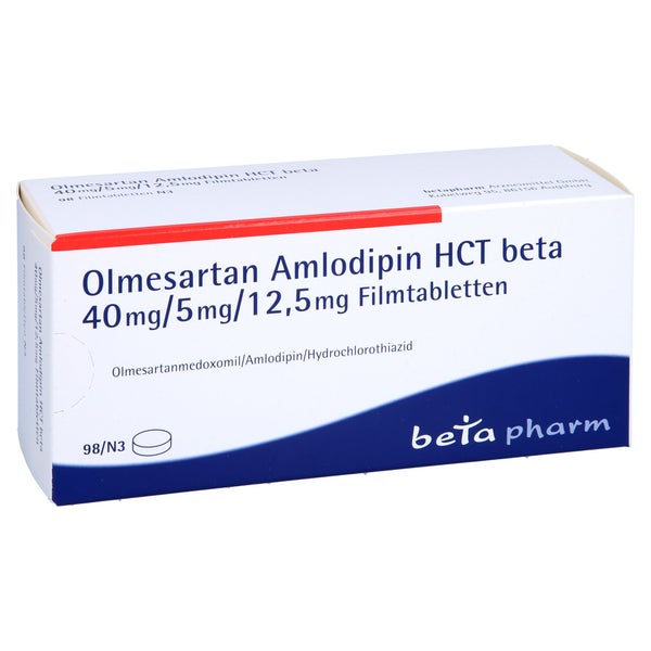 OLMESARTAN Amlodipin HCT beta 40mg/5mg/12,5mg FTA 98 St