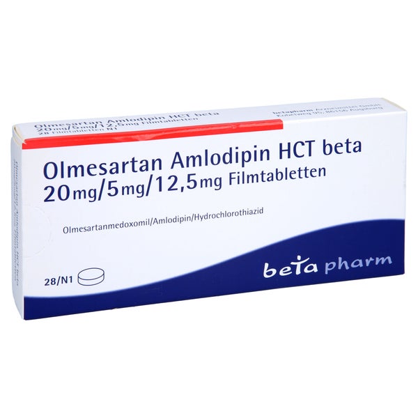 OLMESARTAN Amlodipin HCT beta 20mg/5mg/12,5mg FTA 28 St