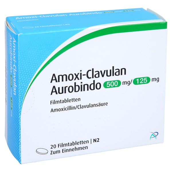 AMOXI CLAVULAN Aurobindo 500mg/125mg Filmtabletten 20 St