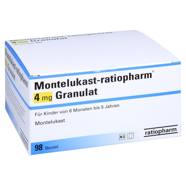 Montelukast-ratiopharm 4 mg Granulat 98 St