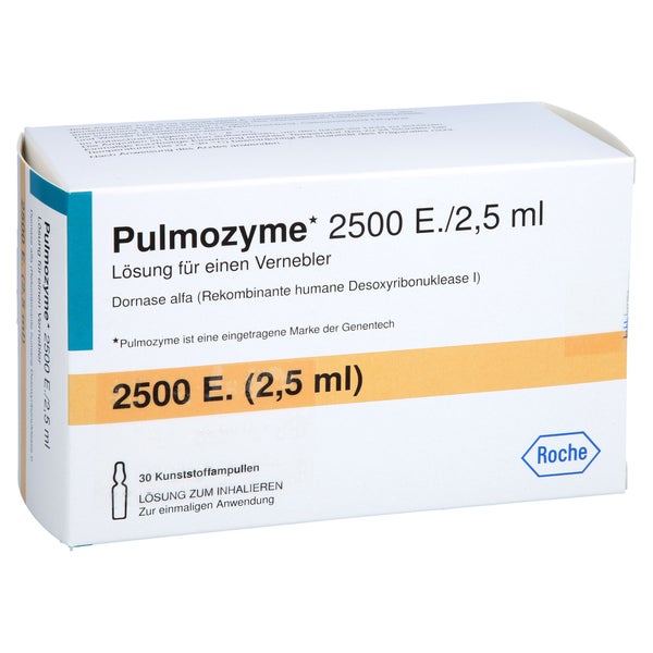 PULMOZYME 2.500 E./2,5 ml Lsg.f.Verneb.Kunsts.Amp. 30 St