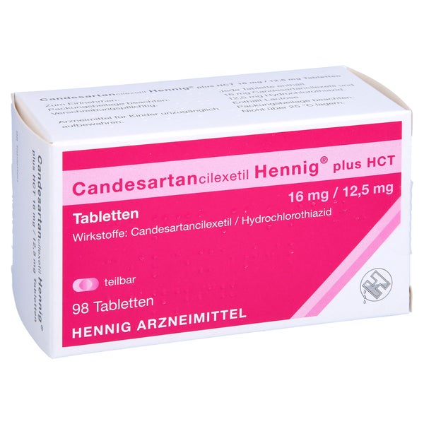 CANDESARTANCILEXETIL Hennig plus HCT 16 mg/12,5 mg 98 St