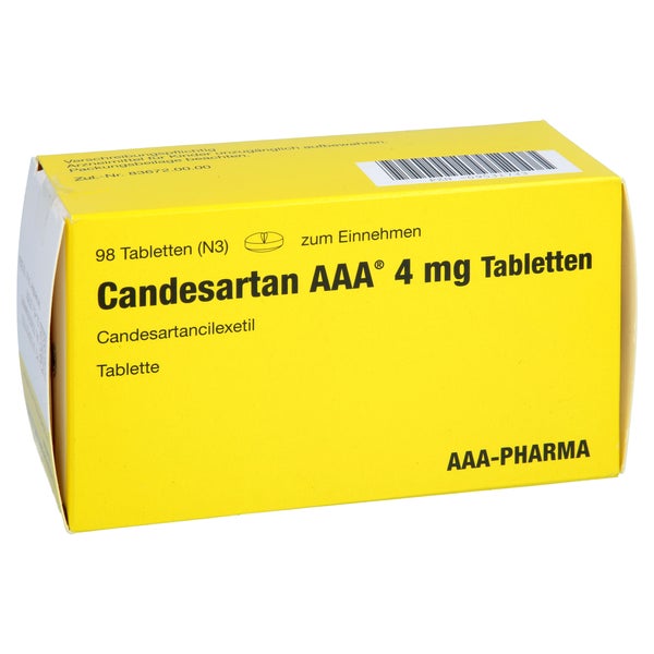 Candesartan AAA 4 mg Tabletten 98 St