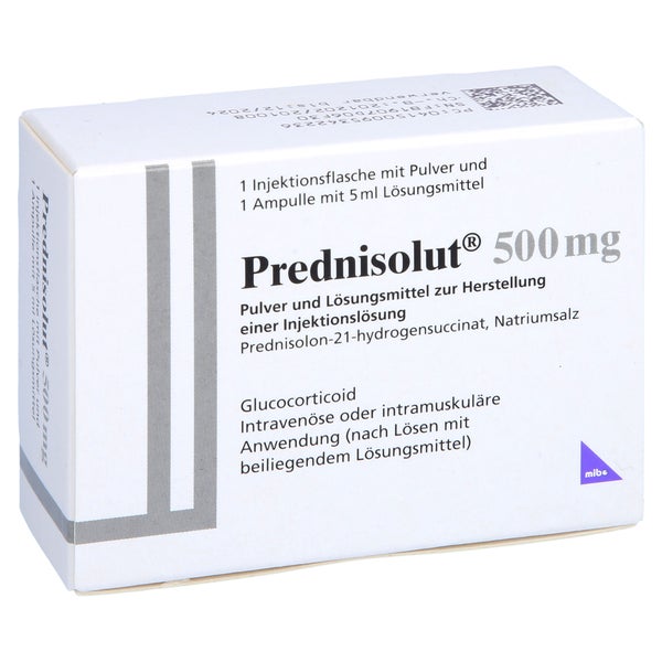 PREDNISOLUT 500 mg Plv.u.Lsm.z.H.e.Injektionslsg. 1 St