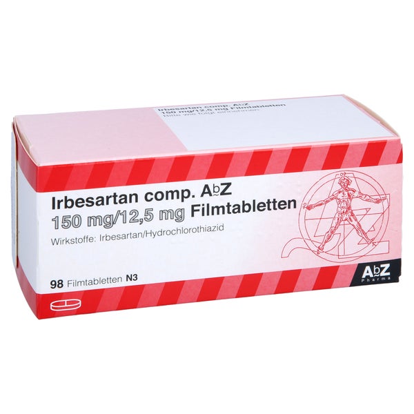 IRBESARTAN comp. AbZ 150 mg/12,5 mg Filmtabletten 98 St