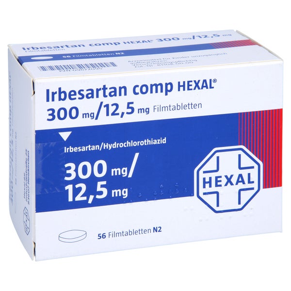 IRBESARTAN comp HEXAL 300 mg/12,5 mg Filmtabletten 56 St