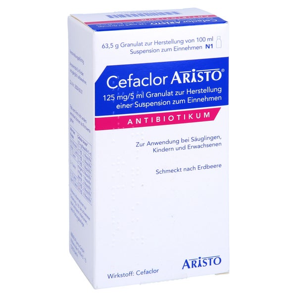 CEFACLOR Aristo 125 mg/5 ml Gran.z.Susp.-Herstell. 100 ml