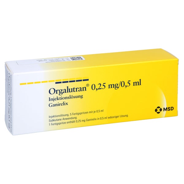 ORGALUTRAN 0,25 mg/0,5 ml Inj.-Lsg.i.e.Fertigspr. 1X5 St