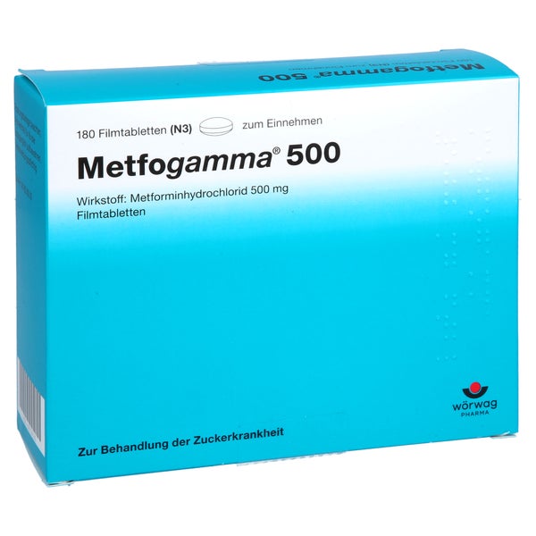 Metfogamma 500 mg Filmtabletten 180 St