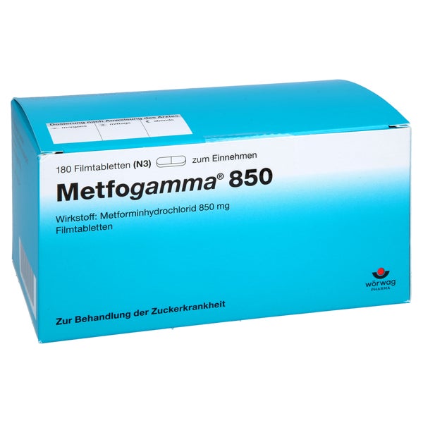 Metfogamma 850 mg Filmtabletten 180 St