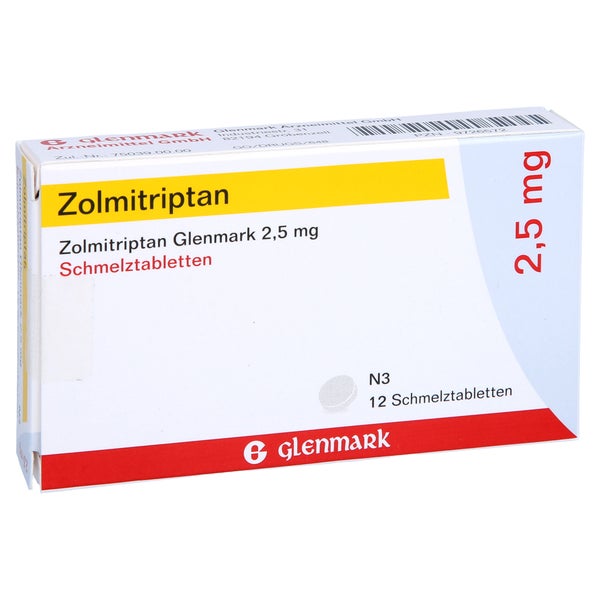 ZOLMITRIPTAN Glenmark 2,5 mg Schmelztabletten 12 St