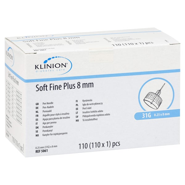 SOFT FINE plus Kanülen 8 mm 31 G 0,25 mm 110 St