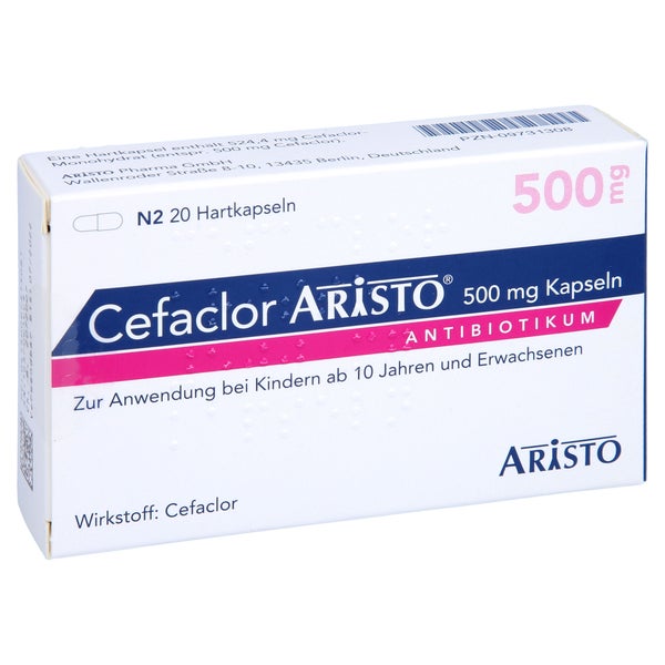 Cefaclor Aristo 500 mg Hartkapseln 20 St