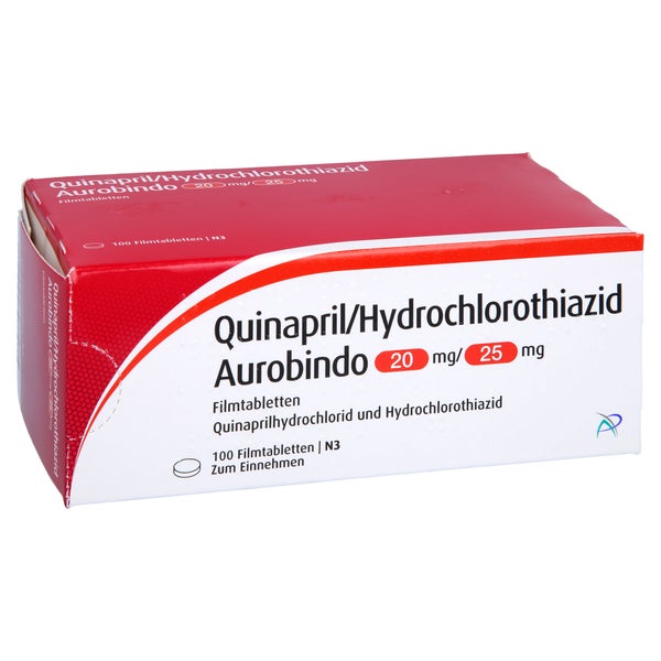 QUINAPRIL/HCT Aurobindo 20/25 mg Filmtabletten 100 St