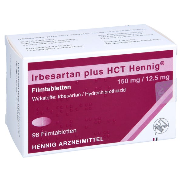 IRBESARTAN plus HCT Hennig 150 mg/12,5 mg Filmtab. 98 St