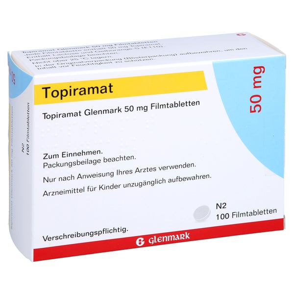 Topiramat Glenmark 50 mg Filmtabletten 100 St