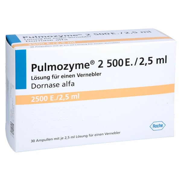 PULMOZYME 2.500 E./2,5 ml Lsg.f.Verneb.Kunsts.Amp. 30 St
