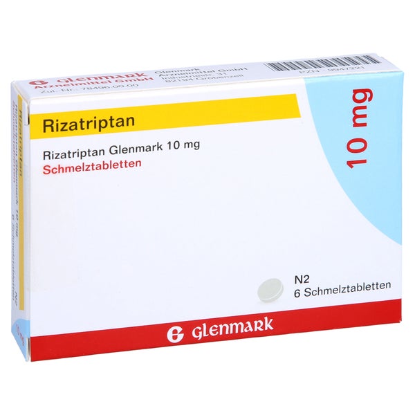 RIZATRIPTAN Glenmark 10 mg Schmelztabletten 6 St
