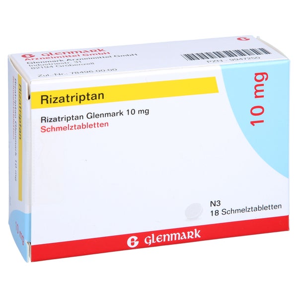 RIZATRIPTAN Glenmark 10 mg Schmelztabletten 18 St