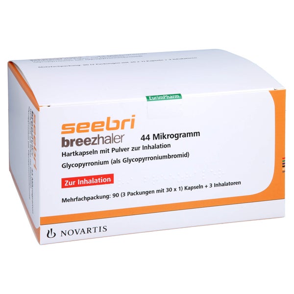 SEEBRI Breezhaler 44 Mikrogramm Hartk.m.Plv.z.Inh. 3X30 St