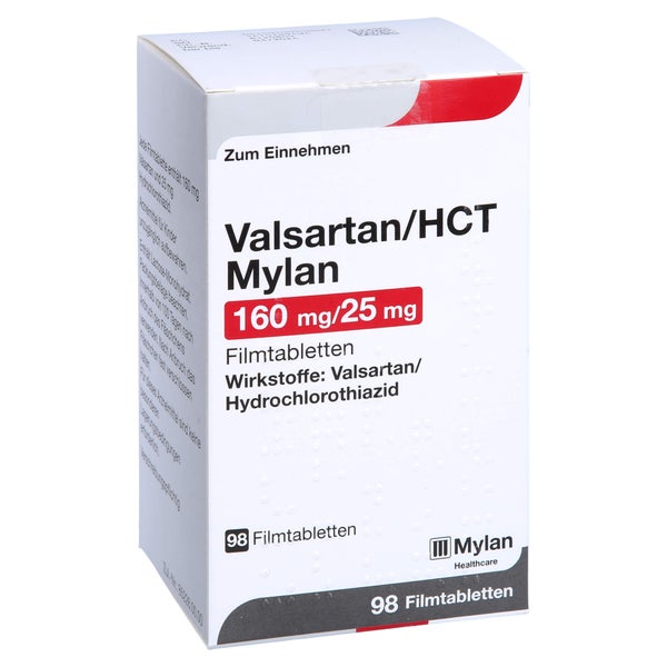 VALSARTAN/HCT Mylan 160 mg/25 mg Filmtabletten 98 St