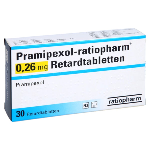 PRAMIPEXOL-ratiopharm 0,26 mg Retardtabletten 30 St