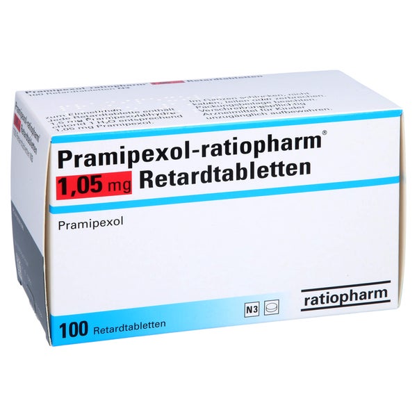PRAMIPEXOL-ratiopharm 1,05 mg Retardtabletten 100 St