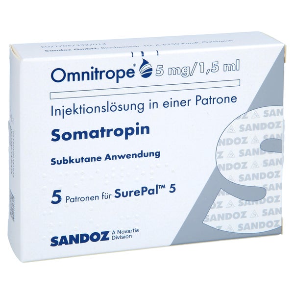 OMNITROPE 5 mg/1,5 ml Injektionslösung f.SurePal 5 St