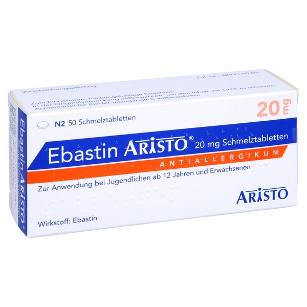 Ebastin Aristo 20 mg Schmelztabletten 50 St
