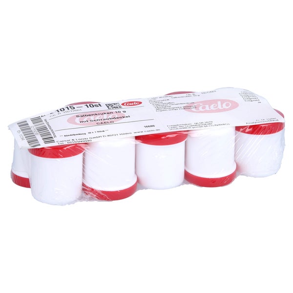 Salbenkruke weiß 10 g m.Schraubdeckel ro 10 St