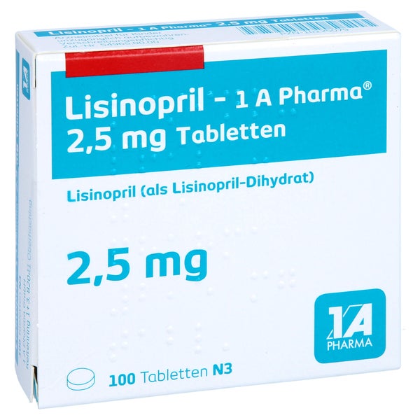 Lisinopril-1a Pharma 2,5 mg Tabletten 100 St