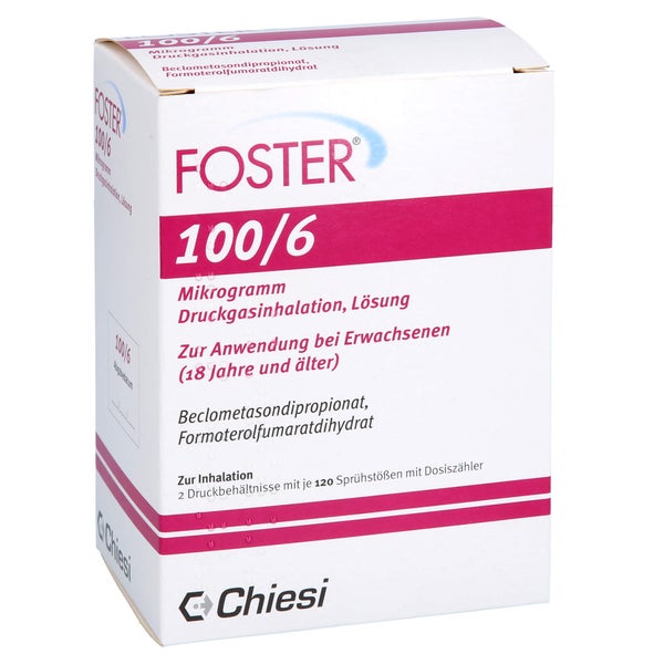 Foster 100/6 µg 120 Hub Dosieraerosol 2 St