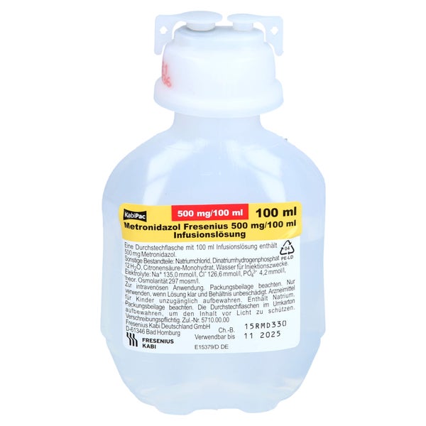 METRONIDAZOL Fresenius 500mg/100ml KabiPac Inf.-L. 10X100 ml