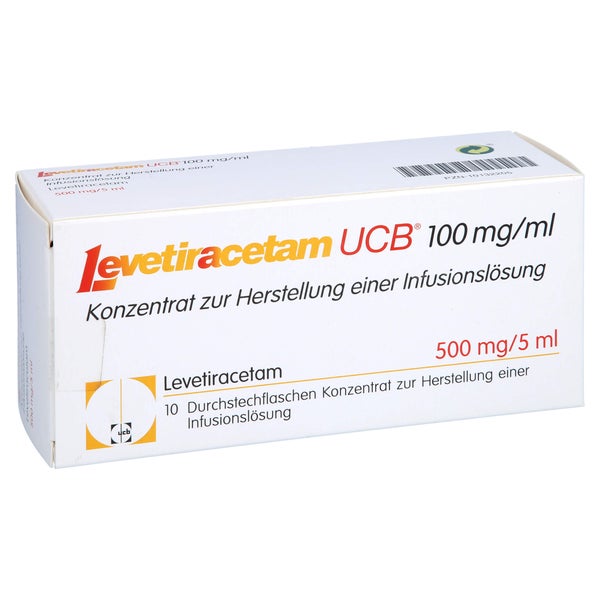 LEVETIRACETAM UCB 100 mg/ml Konz.z.Her.e.Inf.-Lsg. 10 St