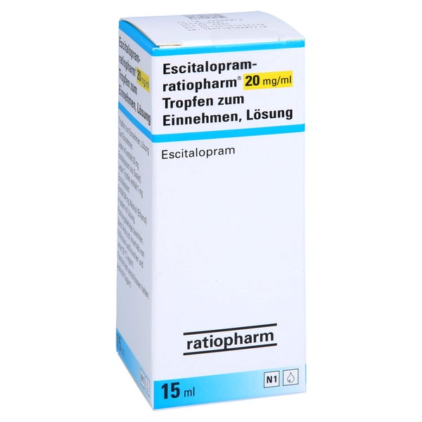 ESCITALOPRAM-ratiopharm 20 mg/ml Tropf.z.Einnehmen 15 ml