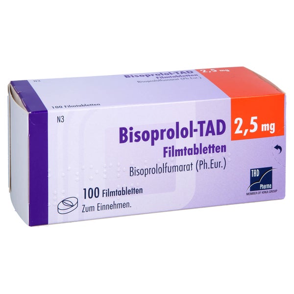 Bisoprolol TAD 2,5 mg Filmtabletten 100 St