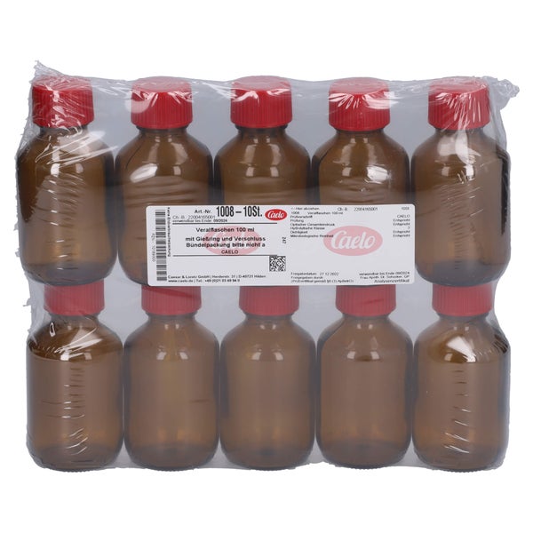 Veralflasche Braun 100 ml m.Gießring u.V 10 St