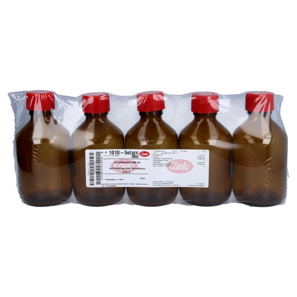 Veralflasche Braun 200 ml m.Gießring u.V 5 St