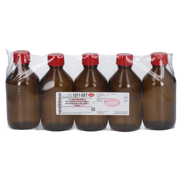 Veralflasche Braun 250 ml m.Gießring u.V 5 St