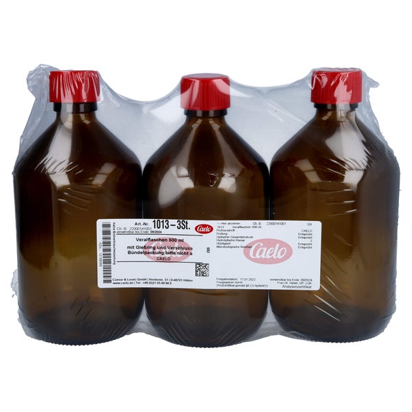 Veralflasche Braun 500 ml m.Gießring u.V 3 St