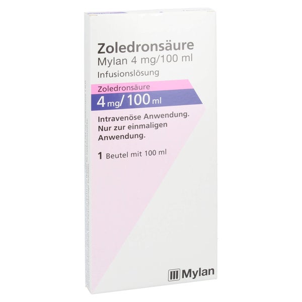 ZOLEDRONSÄURE Mylan 4 mg/100 ml Infusionslösung 1 St