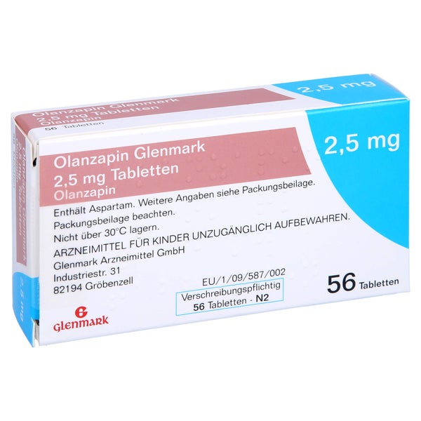 Olanzapin Glenmark 2,5 mg Tabletten 56 St