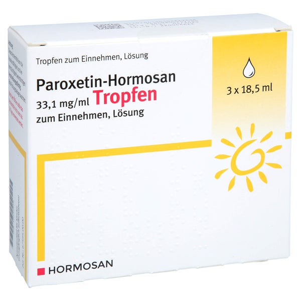 PAROXETIN Hormosan 33,1 mg/ml Tropfen z.Einnehmen 55,5 ml